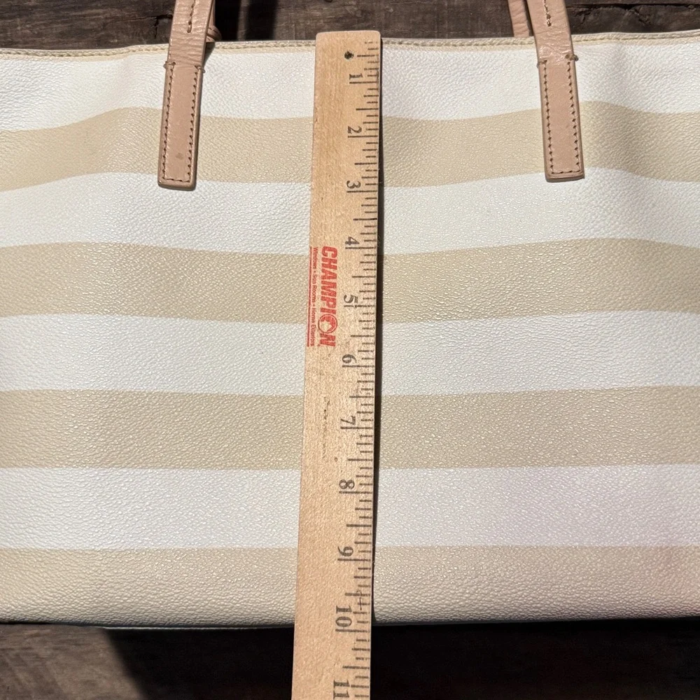 💚❤️Kate Spade Striped Leather Tote Bag Purse